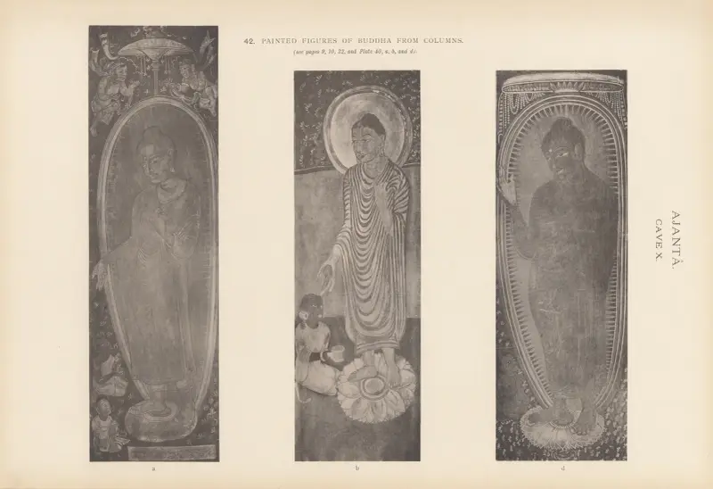 The paintings in the Buddhist cave-temples of Ajantâ, Khandesh, India Pl.041 av John Griffiths