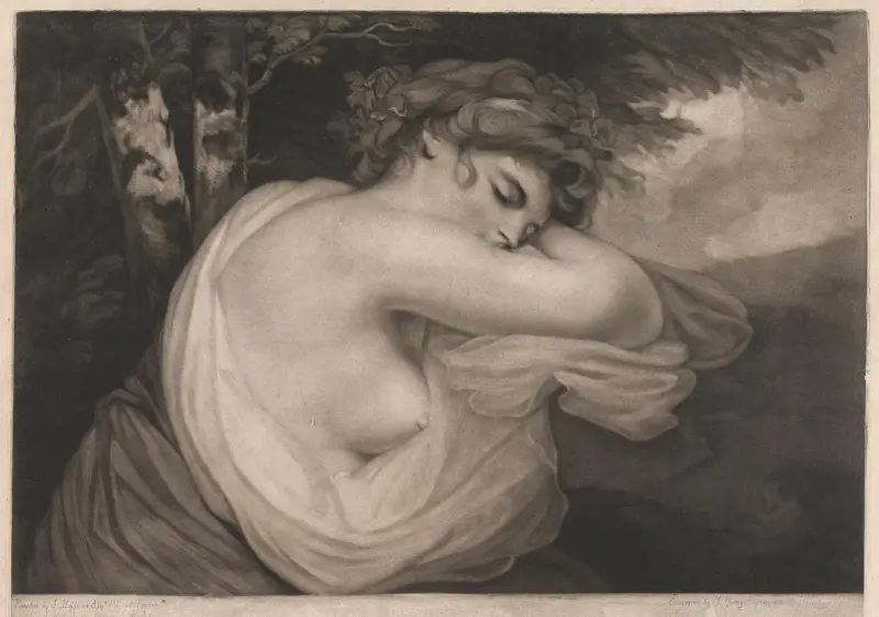 Eine schlafende Bacchantin von John Hoppner