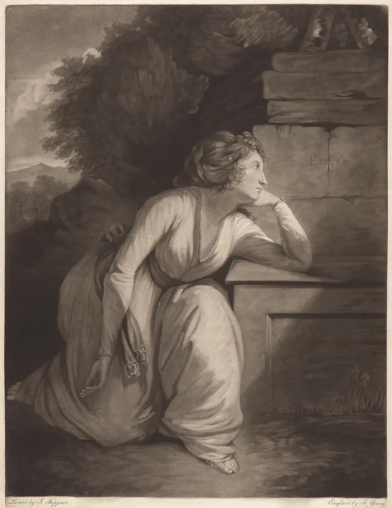 Clara vid Eloisas grav av John Hoppner