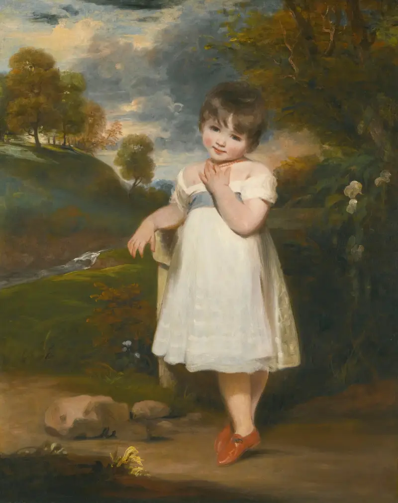 Porträtt av Emma Laura Whitbread, senare Lady Eversley (1798–1857), som barn av John Hoppner