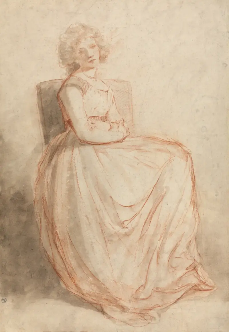 Studie av en sittande kvinna av John Hoppner