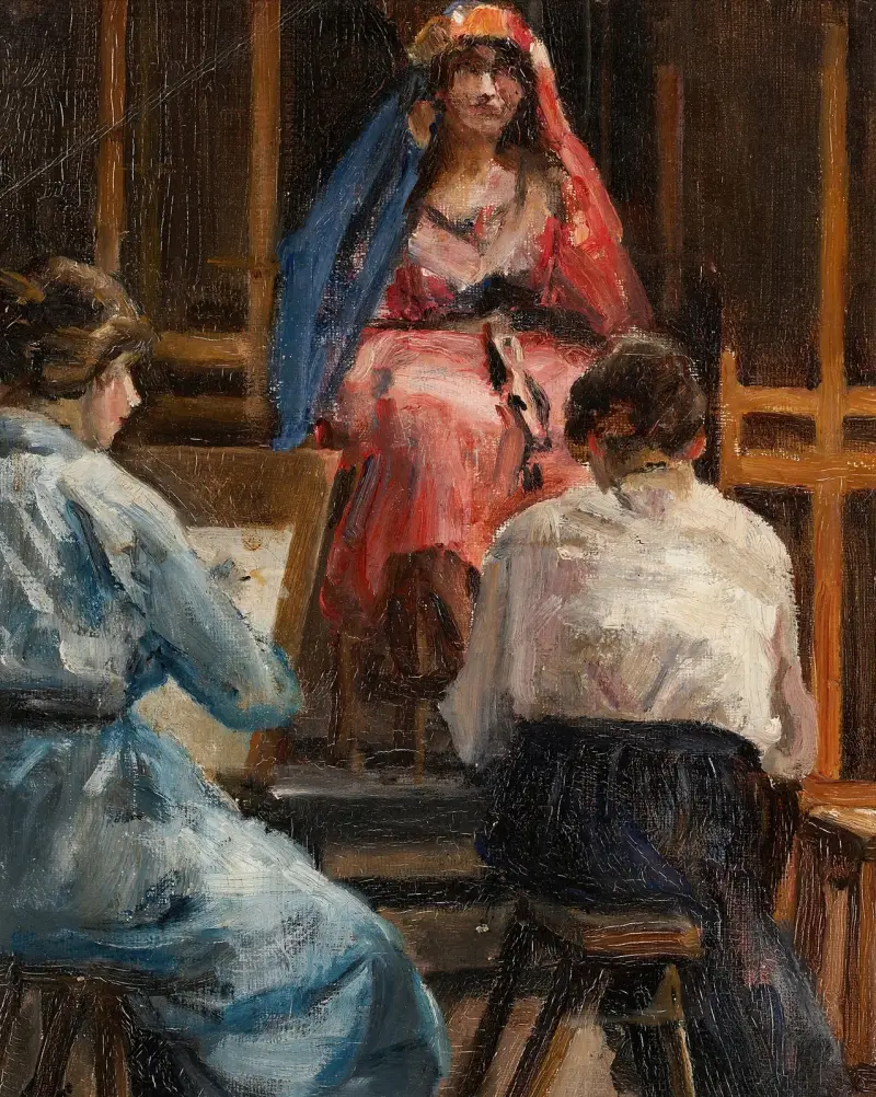 Interiör från konstnärens ateljé – nr 2 av Sir John Lavery