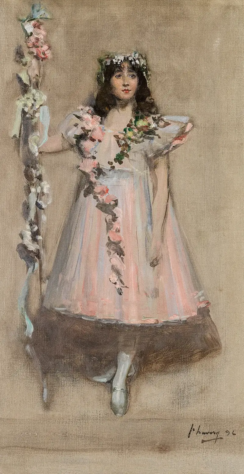 Flickan med girlanden av Sir John Lavery