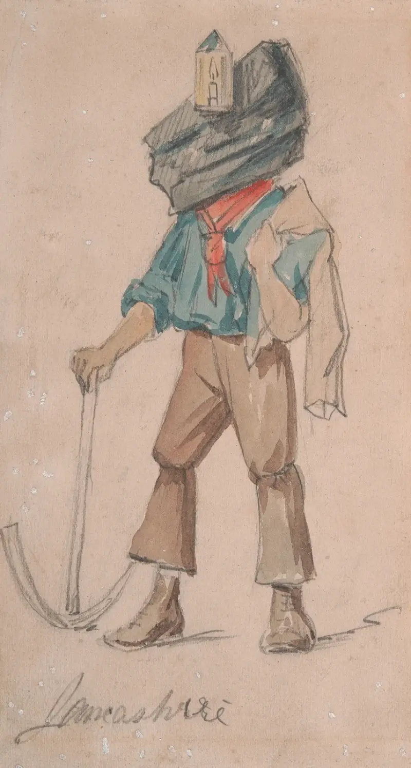 Karikatyr av grevskapet Lancashire av John Leech