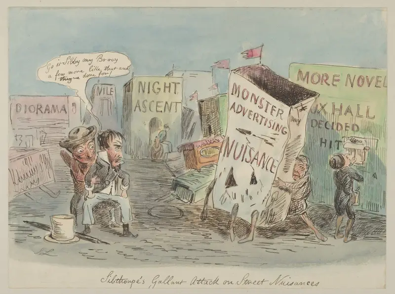 Lilthorpeův statečný útok na Street, Nuisances, John Leech