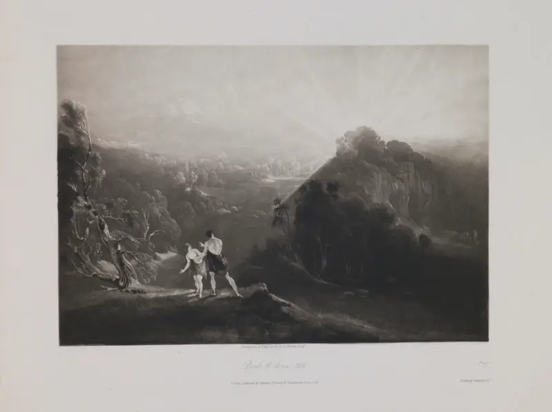 Ärkeängeln Mikaels ankomst (Bok 11, rad 226) av John Martin