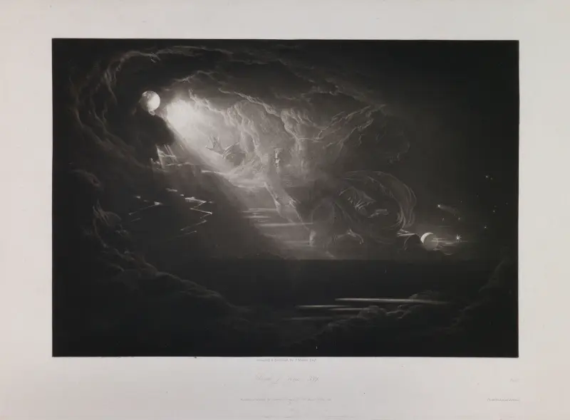 Die Erschaffung des Lichts (Buch 7, Vers 339) von John Martin