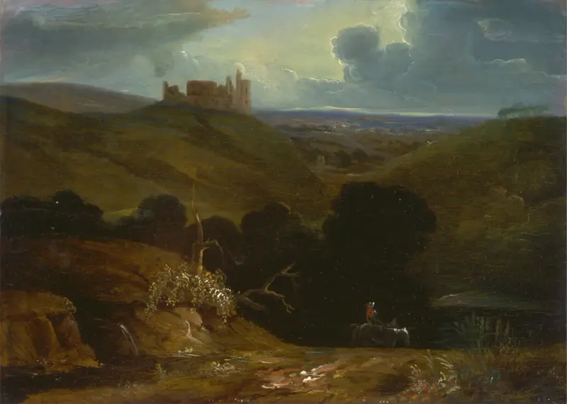 Landschaft mit einem Schloss von John Martin
