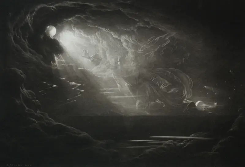 Das verlorene Paradies; Die Erschaffung des Lichts von John Martin