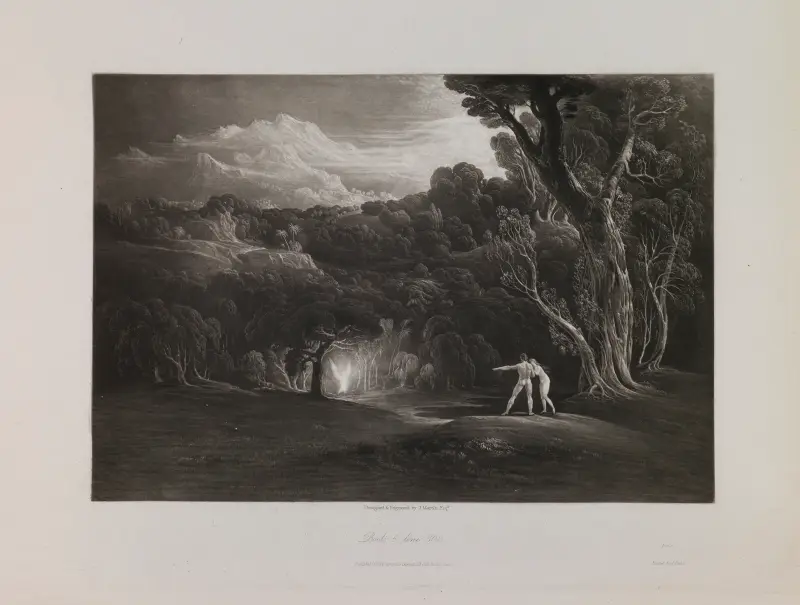 Raj z przybyciem archanioła Rafała (Księga 5, wers 308), John Martin