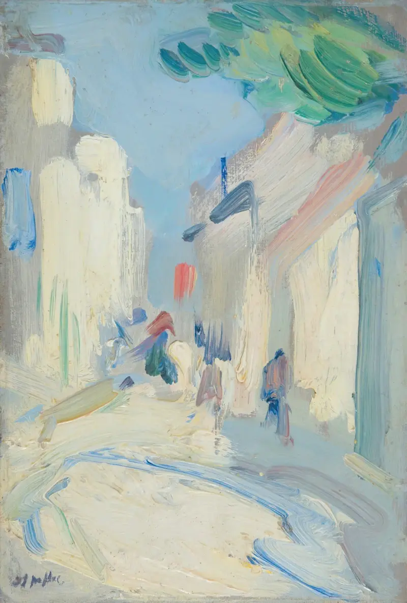 Straßenszene, Frankreich von Samuel John Peploe