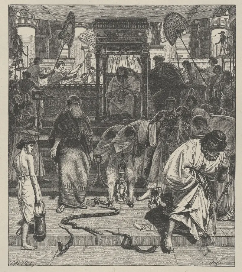 Moses und Aaron vor dem Pharao von Edward John Poynter