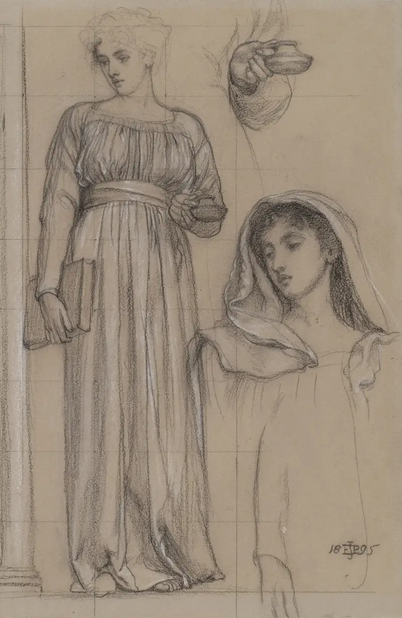 Studie till en allegorisk figur av Religionen av Edward John Poynter