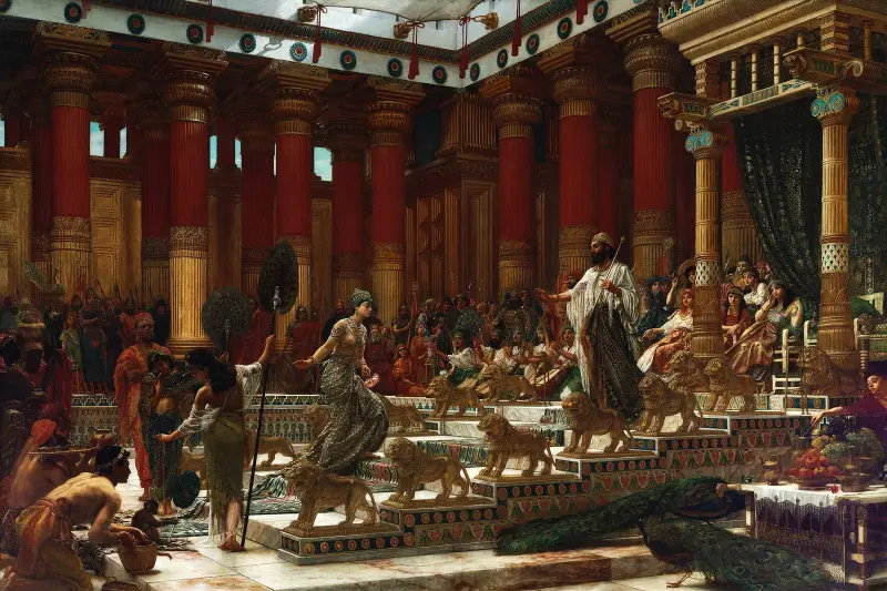 Drottningen av Sabas besök hos kung Salomo av Edward John Poynter