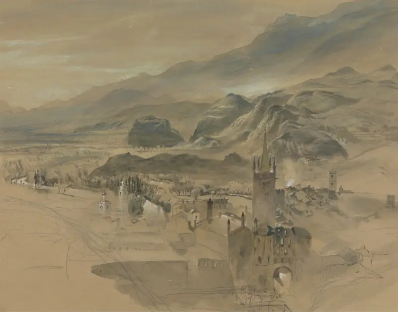 Utsikt över Susa, Italien, från väster av John Ruskin
