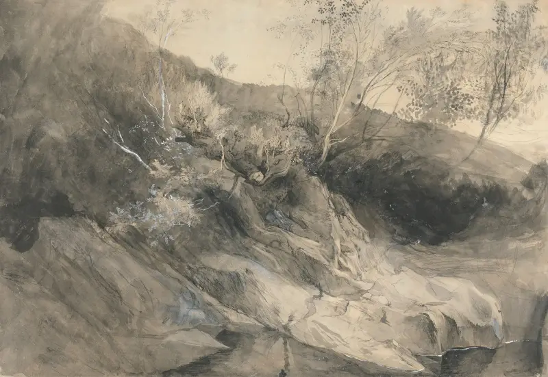 Klippbanken vid en flod av John Ruskin