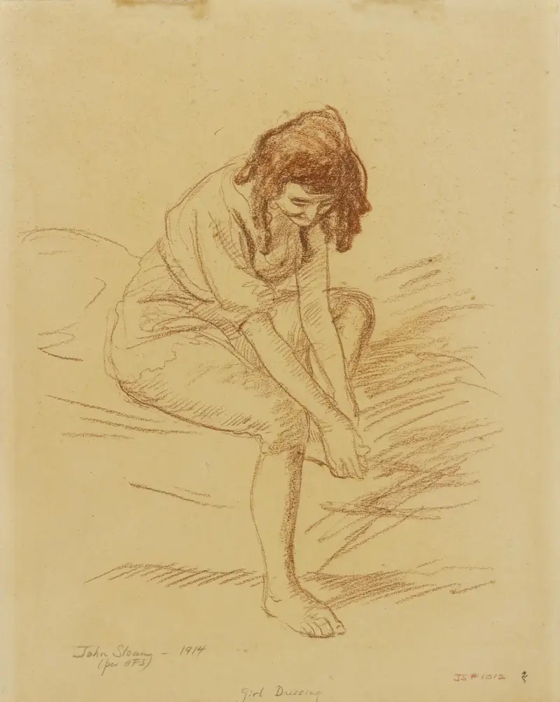 Dívka se obléká, John Sloan