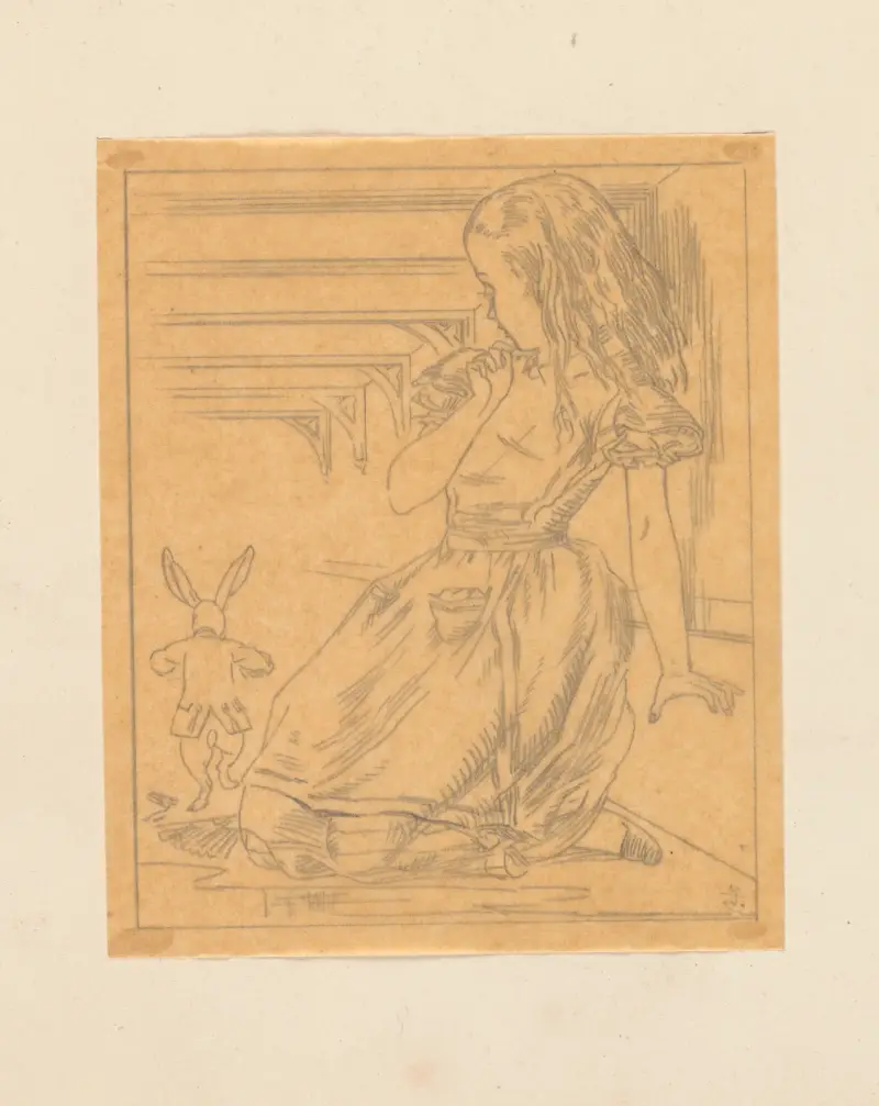 Kalkering av kaninen som skyndade av Sir John Tenniel