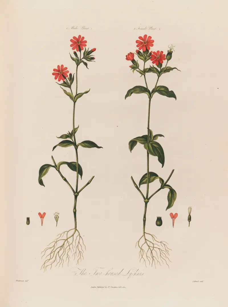 The Two-housed Lychnis av Robert John Thornton