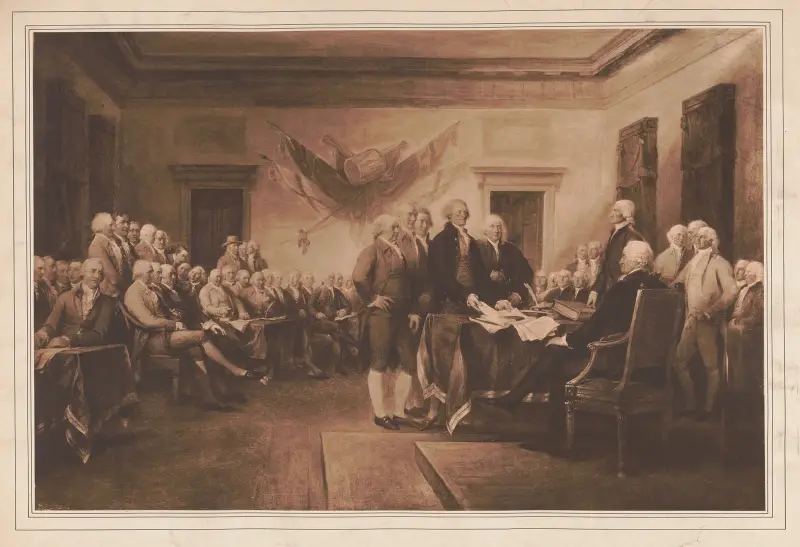 Unterzeichnung der Unabhängigkeitserklärung von John Trumbull