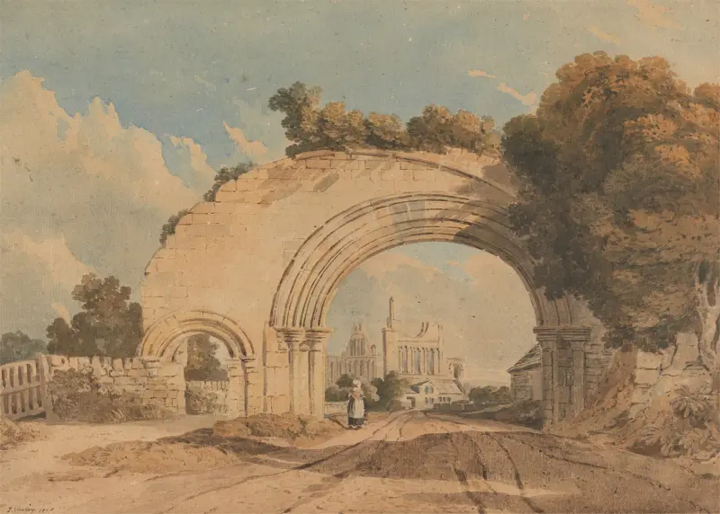 Byland Abbey, Yorkshire av John Varley