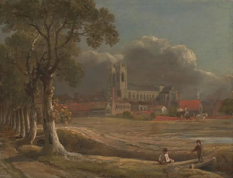Westminsterské opatství z Tothill Fields, John Varley