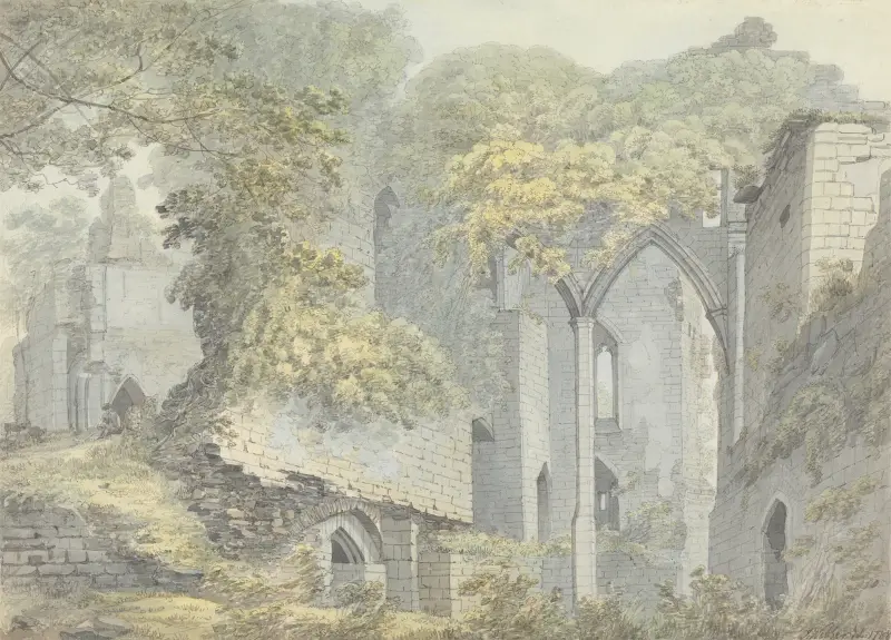 Goodrich Castle vid Wye, Hertfordshire av John Webber