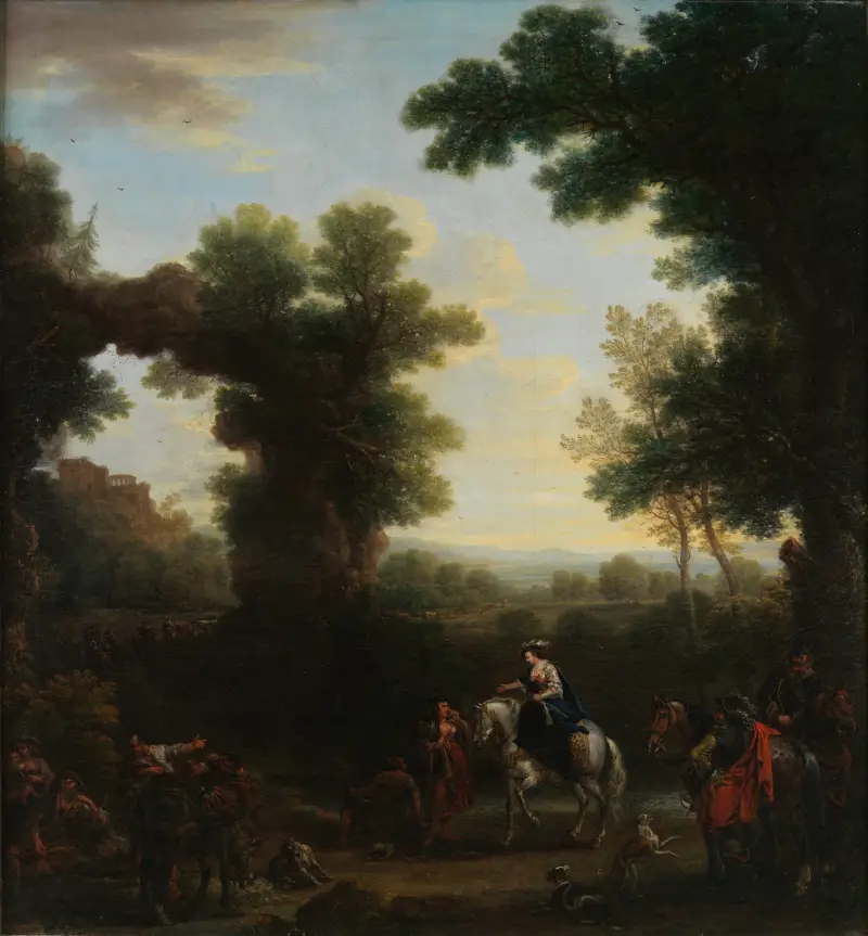 Classical Landscape with Gypsies av John Wootton