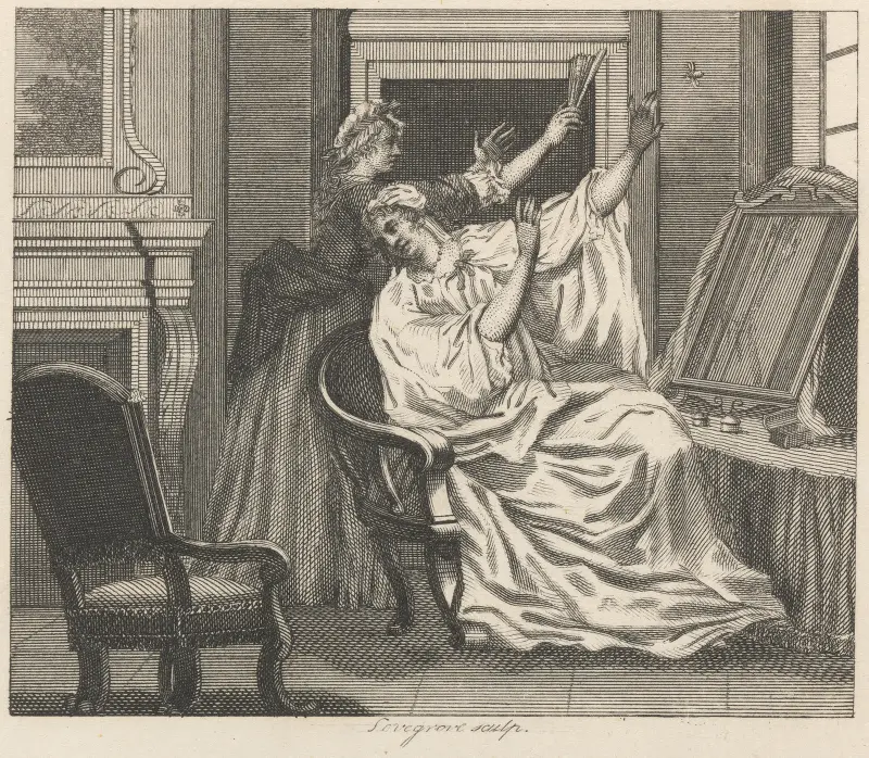 Fable VIII. The Lady and the Wasp av John Wootton
