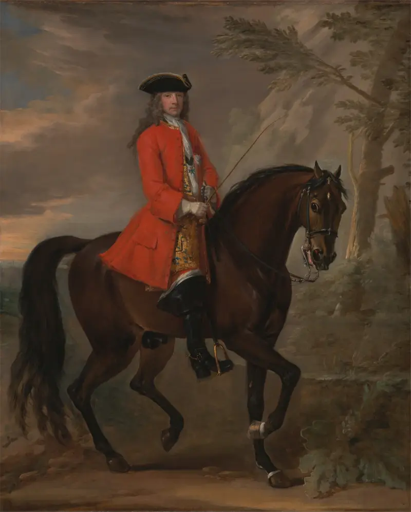 Porträt eines Mannes zu Pferd von John Wootton