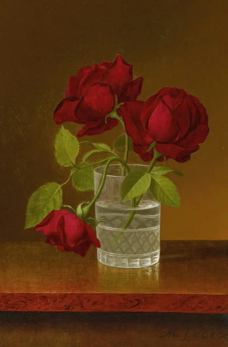 Stilleben med rosor av Martin Johnson Heade
