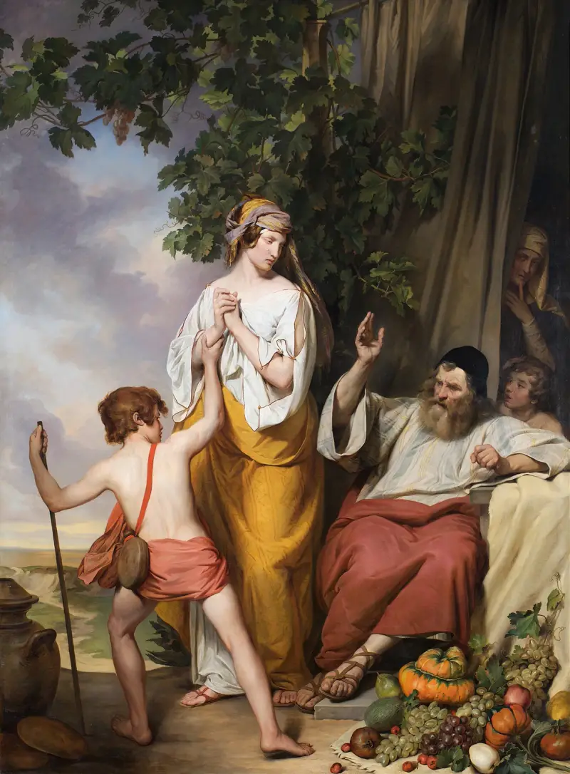 Abraham förskjuter Hagar och Ismael av Josef Danhauser