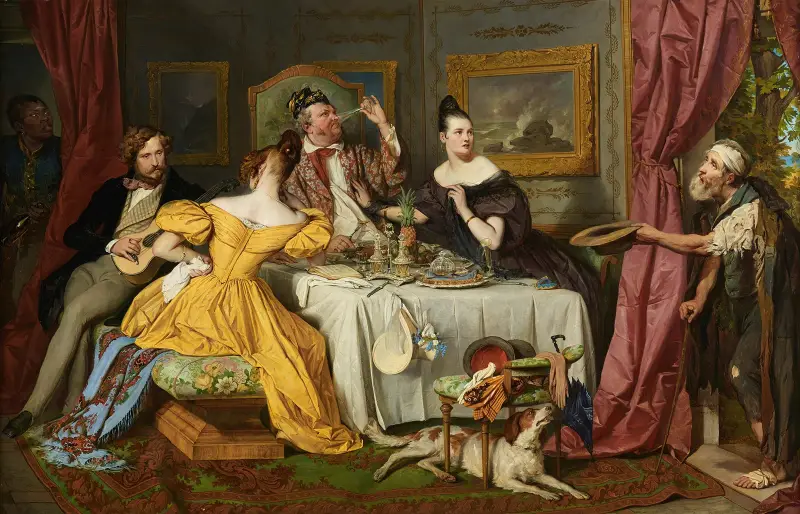 Der reiche Prasser von Josef Danhauser
