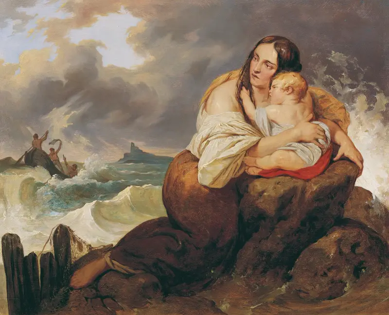 Die Schiffbrüchige von Josef Danhauser
