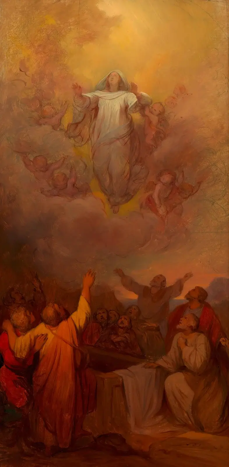 Mariae Himmelfahrt (Entwurf für das Altarbild in Esztergom (Gran)) av Josef Danhauser