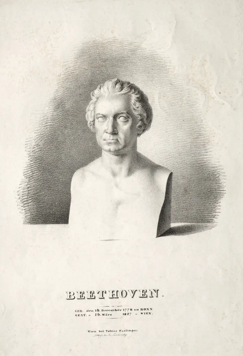 Byst av Ludwig van Beethoven av Josef Kriehuber