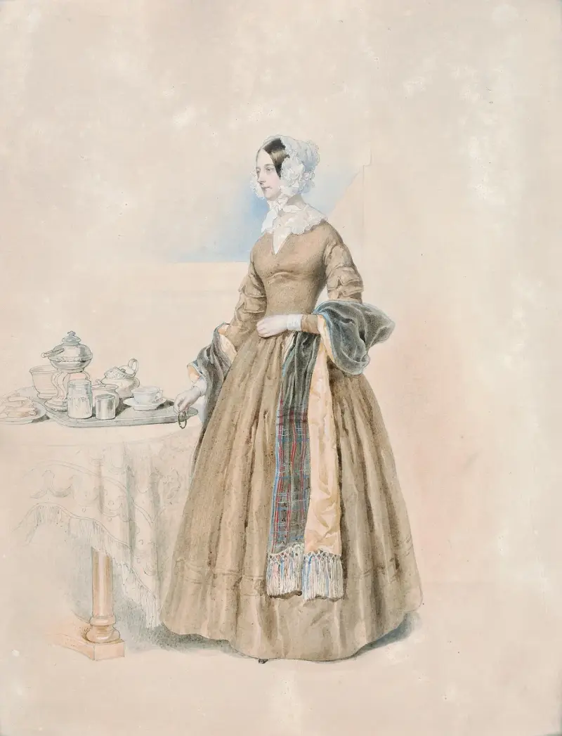 Porträtt av furstinnan Leopoldine Karoline Pálffy av Josef Kriehuber