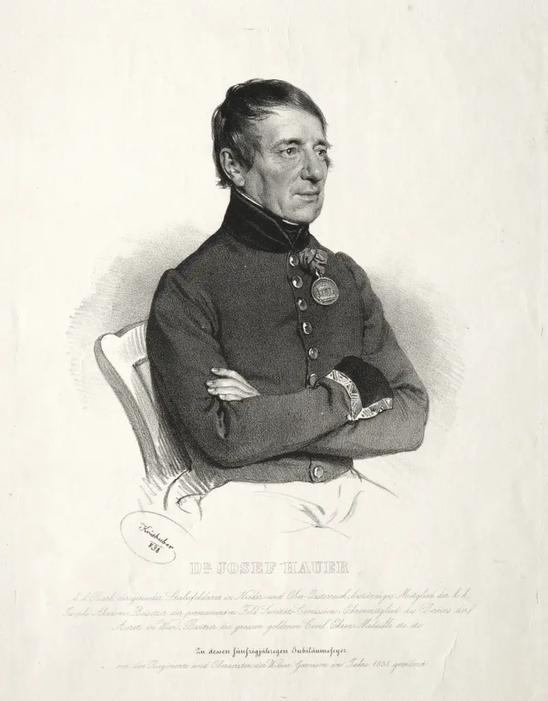 Portret doktora Josepha Hauera, Josef Kriehuber