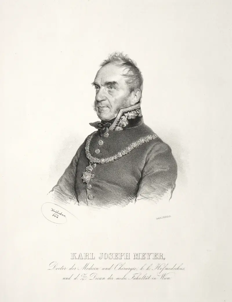 Porträtt av dr Karl Joseph Meyer av Josef Kriehuber