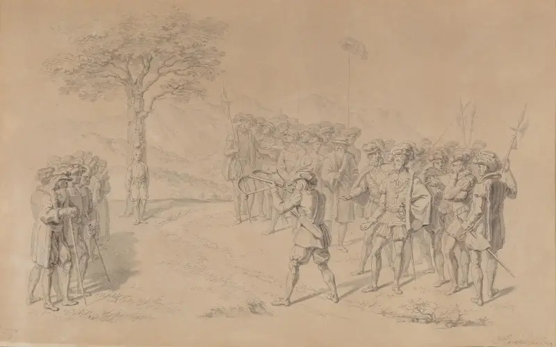 Szene aus Wilhelm Tell von Josef Kriehuber