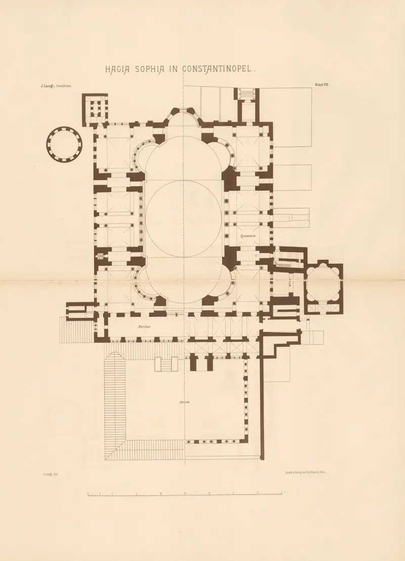 Hagia Sofia i Konstantinopel av Josef Langl