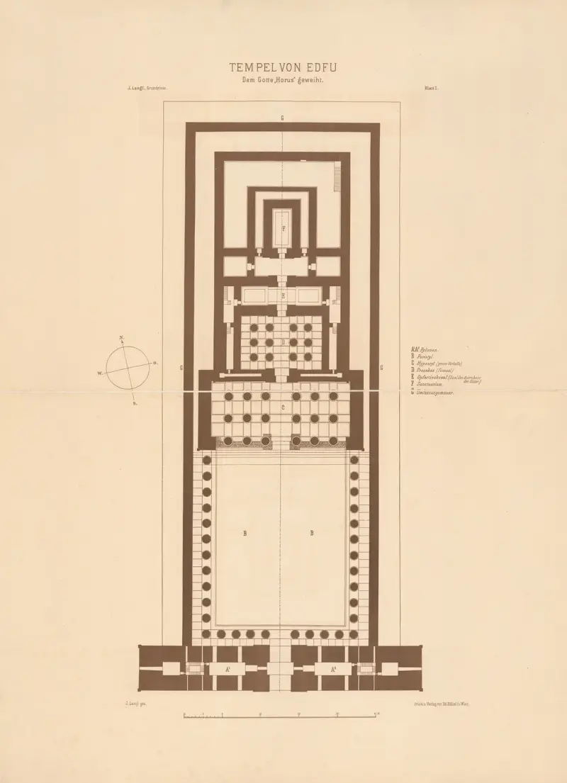 Horustemplet i Edfu av Josef Langl