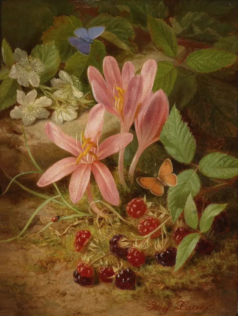 Jesienny kwiat z jeżynami, Josef Lauer