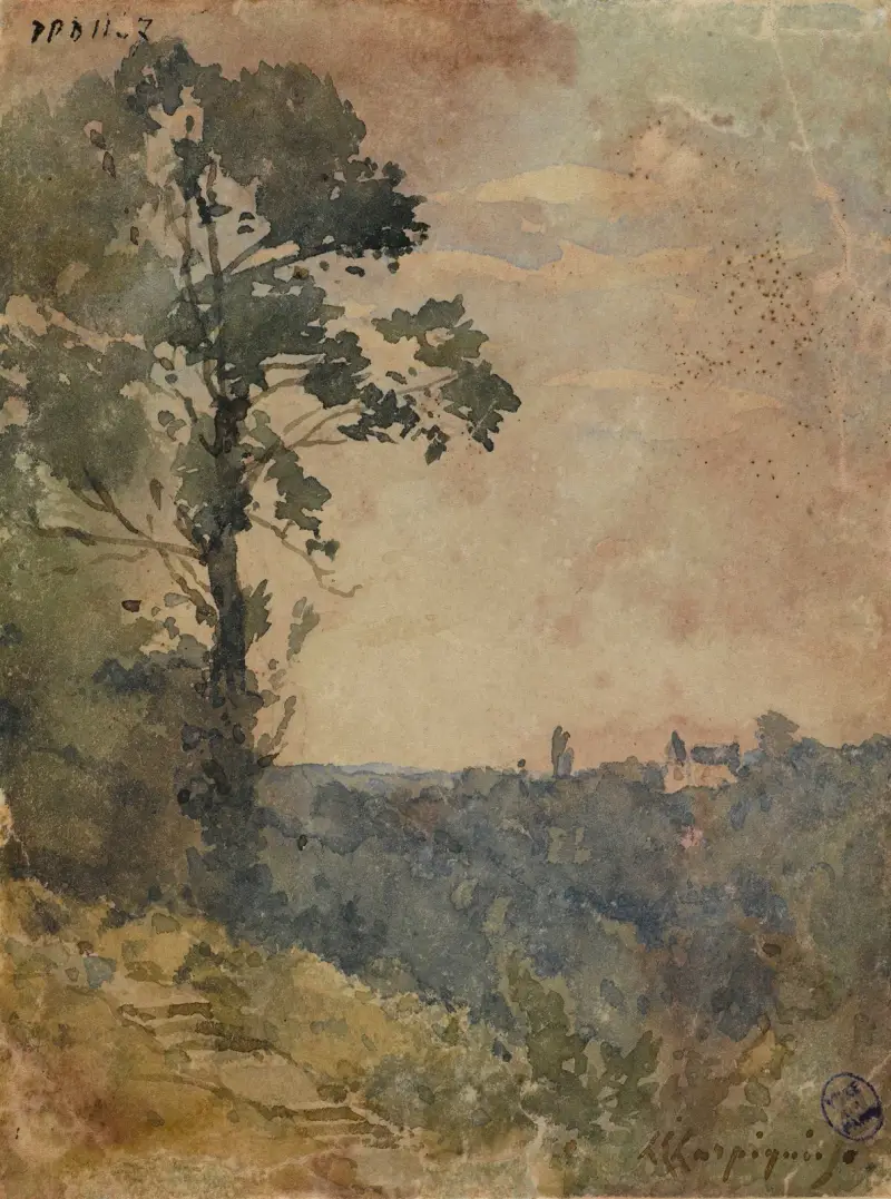 Studium drzew, Henri-Joseph Harpignies