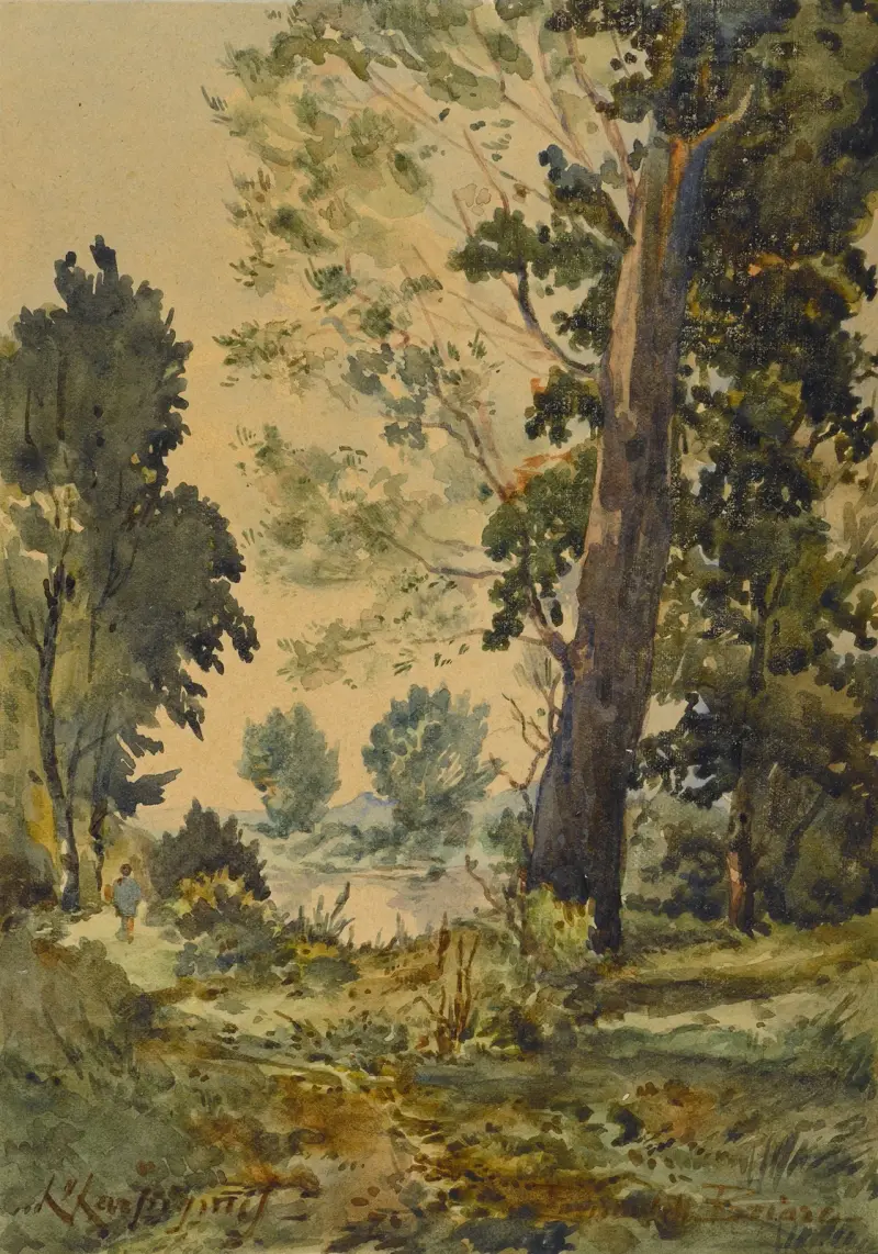 Landschaft – Nr. 1 von Henri-Joseph Harpignies