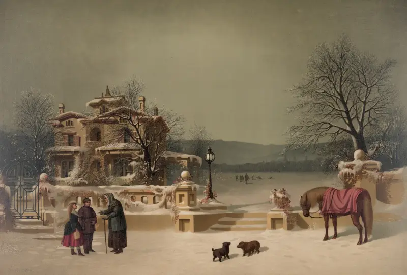 American winter scene av Joseph Hoover