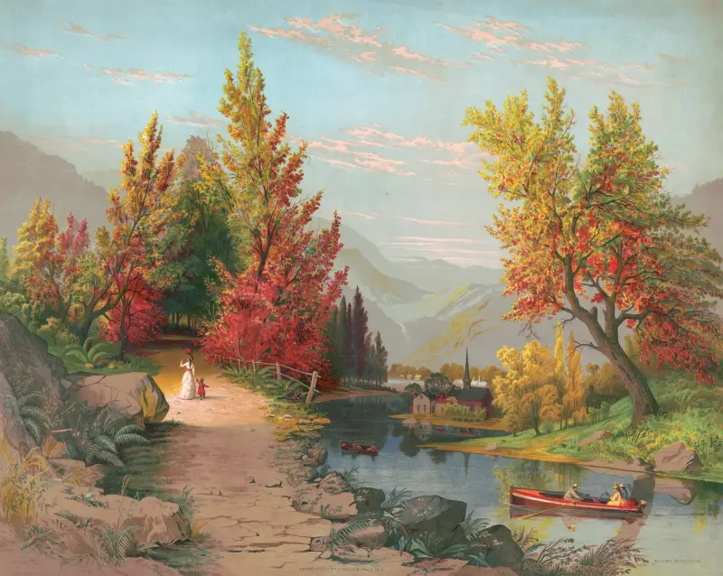 Autumn on the Lehigh av Joseph Hoover
