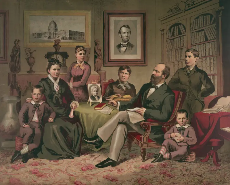President Garfield och familj av Joseph Hoover