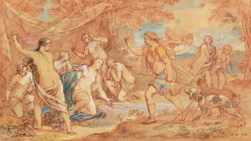Diana a Aktaión, Charles-Joseph Natoire