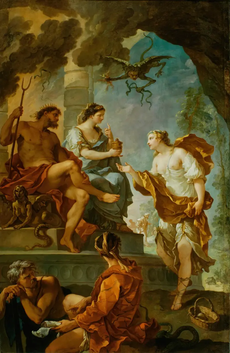 Psyche zdobywająca eliksir piękna od Prozerpiny, Charles-Joseph Natoire